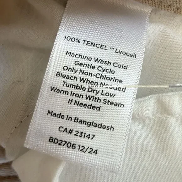 Talbots Flowy Wide Leg Ankle Pants Women’s 16P Beige - Picture 7 of 16